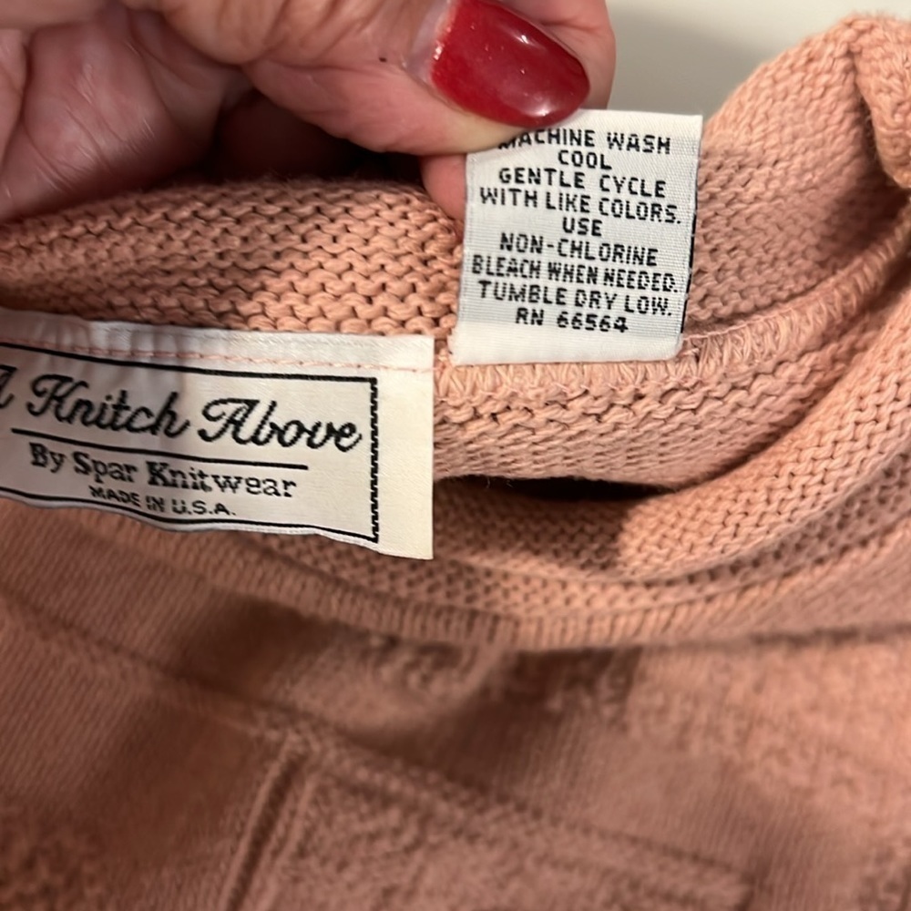 A Knitch Above Spar Knitwear Vintage Cotton Tunic Sweater XL - Picture 10 of 10